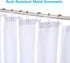 YOSTEV Waterproof Polyester Bathroom Shower Curtain Liner, 54 x 78 Inches, White, with Grommets and Magnets
