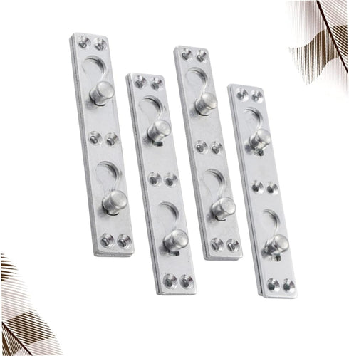 Holibanna 12 Pcs Bed Replacement Connectors, Hinge Hardware for Furniture Repair, Bed Rail Hanger Accessories