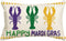 AVOIN colorlife Happy Mardi Gras Crawfish Throw Pillow Cover, 12 x 20 Inch Holiday Party Cushion Case for Sofa