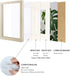 Egofine 9x12 Picture Frames 4PCS, Wood Frames for Pictures 5x7/6x8 with Mat or 9x12 without Mat, Distressed Wood Grain