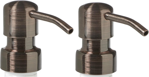 Soap Dispenser Pump Replacement, Gun Metal Bronze Soap Pumps, 2-Pack