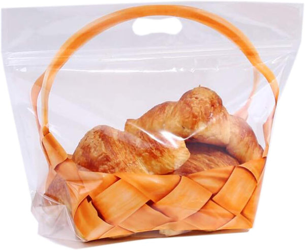 Large Plastic Bread Bag, 50 Pcs Bakery Storage Bags with Window for Home Sourdough Bread, 12.6x10.8"