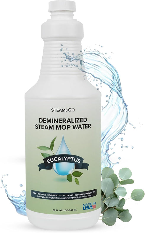 Steam & Go - Demineralized Water for Steam Cleaner, PVC-Free Floor Cleaner
