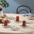 KARACA Clara 12-Piece Multicolor Turkish Tea Glass & Saucer Set Elegant Multicolour