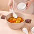 Porcelain Soup Spoons Set of 4, 6.6 Inch Ceramic Chinese Soup Spoons for Asian Ramen