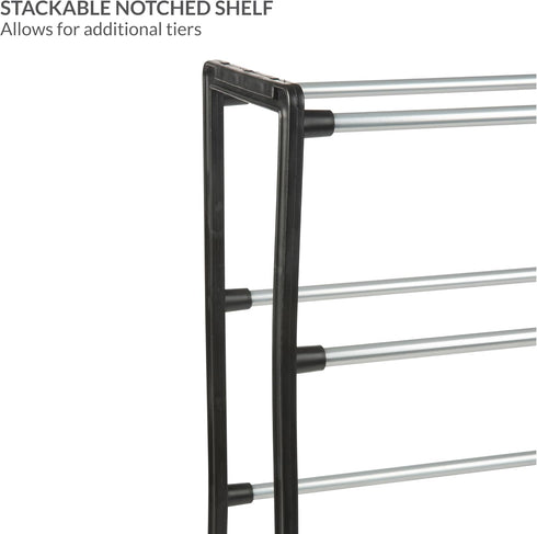 12 Closet Simplify Stackable Shoe Rack | Holds Pairs of Shoes | Maximize & Bedroom Space | Good for Sneakers | Boots |