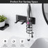 Tindbea Hair Dryer Holder + Curling Iron Holder, Matte Black Wall Mount Organizer for Bathroom