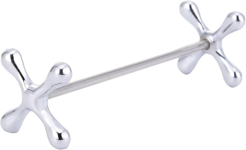 ChezMax Silver Zinc Alloy Flower Chopsticks Rest - Spoons Stand Forks Knives Holder Pack of 5