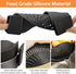 YEVIOR Clip on Strainer for Pots, Hands-Free Silicone Food Strainer for Pasta, Fits All Bowls and Pots (Black)
