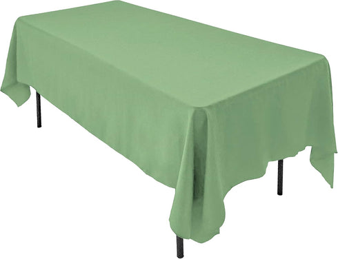 AK TRADING CO. 60 x 102-Inch Rectangular Polyester Tablecloth, Wrinkle-Resistant, Sage Party Table Cover