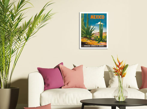 Vintage Travel Poster by Magallón c.1948 - Mexico - Ciudad Juarez Chihuahua - Direccion General de Turismo - 9in x 12in