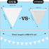 40Ft White Pennant Flags Banner, Soft Fabric Bunting Banner, 42pcs Large Pennant Flags Banner for Anniversary, Engagement, Wedding Baby Bridal Shower Party Decorations