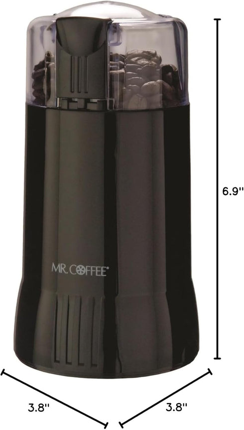 Mr. Coffee Electric Coffee Bean Grinder, Black