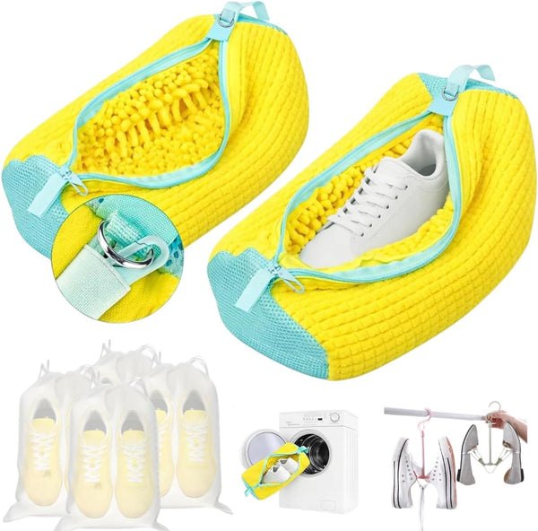 GEWON Shoe Washing Machine Bag Set (7-in-1) Durable Mesh Sneaker Laundry Bags for