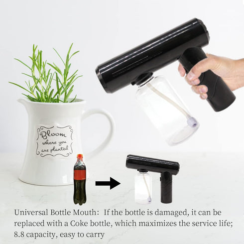 3T GROUP 8.8 OZ Mini Disinfectant Fogger Nano Barber Spray Gun Electric Alcohol Spary Bottle Gun Atomizer Sprayer