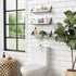 Set 3, 17 6 Inches Forbena White Floating Shelves for Wall Decor of x Bathroom Shelf Over Toilet, Small Modern Mounted