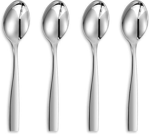 KEAWELL Premium 4-Piece Louis Spoon Set, 18/10 Stainless Steel, Set of 4, Dishwasher Safe, Smooth and Solid