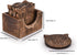 NIRMAN 6-Piece Wooden Crafted Coaster Set with Holder for Drink Bar, Tea, Coffee, and Home Decor (Owl Shape)