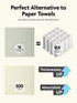 Tear-away Dish Cloth - 40 Sheets (10'' by 10''), Reusable Washable Kitchen Towel Rolls, Super Absorbent Microfiber