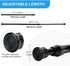 2 Pack Tension Curtain Rod - 15.7-28 Inch Adjustable Spring Loaded Rods for Windows, Black