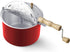 Cook N Home 6-Quart Aluminum Stovetop Popcorn Popper with Crank, Red Popcorn Pot