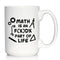 Funny Math Nerd or Teacher Gifts for Women & Men - Math is an Integral Part of Life Coffee Mug - Large 15oz White