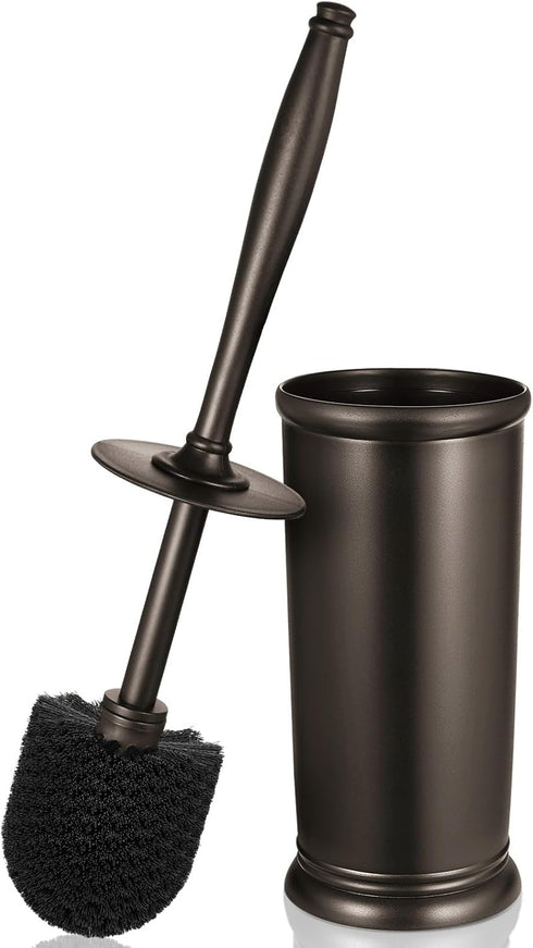 Toilet Bowl Brush Holder Set: Bathroom Deep Cleaning Toilet Scrubber Rim Cleaner