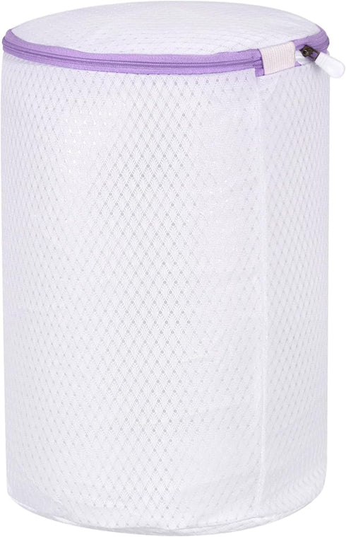 uxcell Shoes Washing Bag, 7.9 x 15 Inch Cylinder Mesh Laundry Bags for Sneakers and Delicates