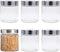 Lawei 6 Pack 27 Oz Clear Glass Jars with Stainless Steel Lids, Food Storage Canister Set