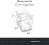 Madesmart 2-Tier Plastic Multipurpose Organizer with Divided Slide-Out Storage Bins for Under Sink and Cabinet