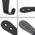 Wall Hooks 8 Pcs, Heavy Duty Stainless Steel Coat Hooks for Garage, Bathroom, Kitchen, Dining Room, Indoor and Outdoor