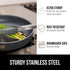 GORILLA GRIP Stainless Steel Heat Resistant Kitchen Tongs - 9 + 12 Inch Set of 2 BBQ Tong with Non Scratch Silicone Tip