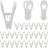 Hanger Clips 30 Pack - Multi-Purpose Finger Clips for Plastic Clothes Hangers, White