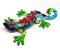 ZOOCRAFT Glass Blue Gecko Figurine, Miniature Hand Blown Lampwork Lizard Statue Gift Decor, 2.0 x 3.6 x 0.7