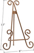 Red Co. Decorative Curved Plate Stand, Art Holder Easel in Copper Finish, 13"