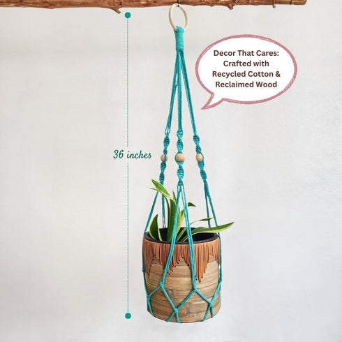 3ft 4-8 Macrame plant hanger beaded plant hanger for pots for live plants indoor and outdoor decor hanging plant holder
