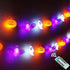UZKEW 16.4FT 30 8 Halloween String Lights, LED Pumpkin Bat Ghost Battery Operated Orange and Purple Lights Strobe