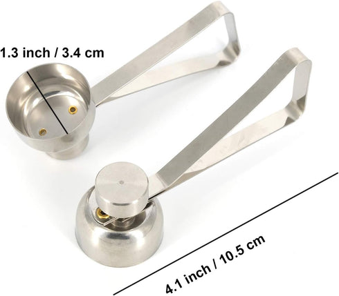 Mayata 2PCS Metal Stainless Steel Egg Scissors, Triangle Shape Egg Topper Cutter for Boiled Raw Eggs