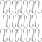 MroMax 304 Stainless Steel S Hooks, 80mm/3.15" Silver S Shaped Hook Hangers for Kitchen Bathroom Bedroom Storage Room