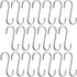 MroMax 304 Stainless Steel S Hooks, 80mm/3.15" Silver S Shaped Hook Hangers for Kitchen Bathroom Bedroom Storage Room