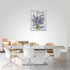 Farmhouse Lavender Bathroom Flower Decor, Just Breathe Rustic Hummingbird Canvas Painting Prints for Bedroom 12"x16"
