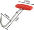 TIHOOD 2PCS T Shaped Boning Meat Hooks, 6 inch Stainless Steel Butcher Shop Tool Kit (Orange x2)