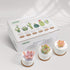 ZOUTOG Mini Succulent Pots, White 3.15 inch Ceramic Flower Planter Pot with Bamboo Tray, Pack of 6 - Plants Not Included