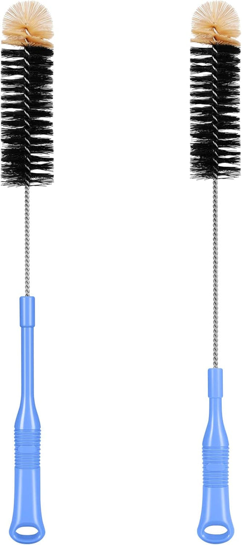Bottle Cleaning Brush - 17 Inch Extra Long Handle for Washing Narrow Neck Bottles, 2 Pack