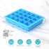 20 Section-0.5oz, 4 Pack) Food Grade Silicone Ice Cube Tray Food Container with Airtight Locking Lid, Perfect