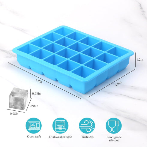 1 2 Pack) Tbsp Silicone Freezer Molds - Perfect for Storing Garlic, Herbs, Ginger, Pesto, Tomato Paste, Lemon
