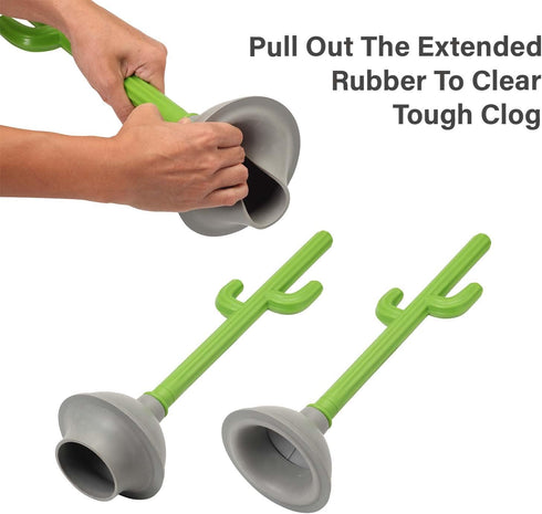 Cactus Toilet Plunger and Brush Set for Bathroom Cleaning, 1 Set