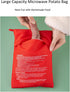 VASANA 4Pcs 4 Reusable Microwave Potato Bags Baking Potato Cooker Pouch Corn Baked Pouch Bag In Just Minutes Red Color