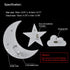 Set GUOCHENG Lovely White Moon Star Cloud Light Battery Operated LED Marquee Light Sign Warm White Bedside Lamps