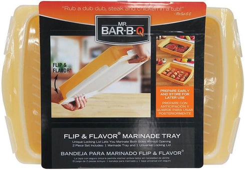 Mr. Bar-B-Q Flip & Flavor Marinade Tray, Yellow